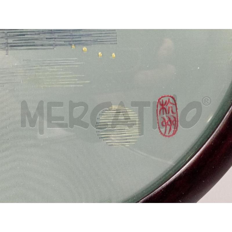 QUADRETTO RICAMATO TONDO C/SUPPORT LEGNO NERO C/SCATOLA | Mercatino dell'Usato Moncalieri bengasi 3