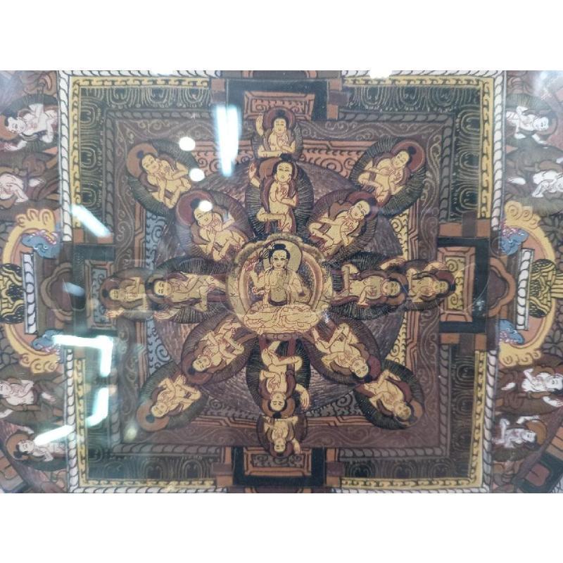 QUADRETTO VECCHIO DIPINTO SCENARIO BUDDA DETTAGLI DORATI | Mercatino dell'Usato Moncalieri bengasi 2