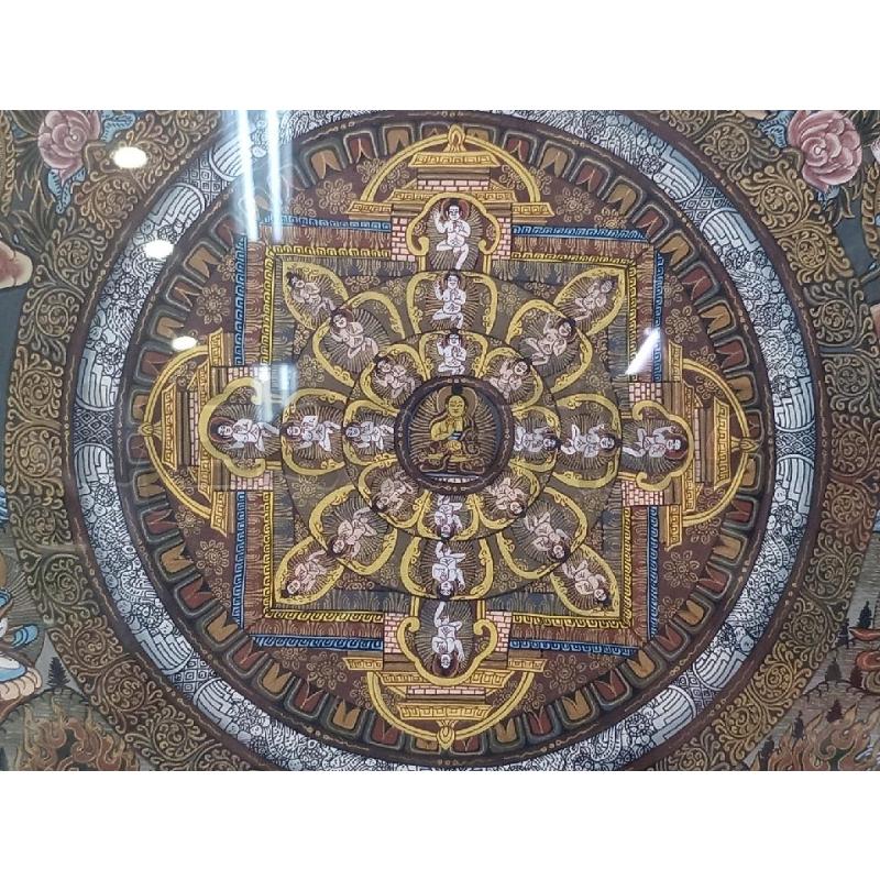 QUADRETTO VECCHIO DIPINTO SCENARIO BUDDA STILE INDIANO  | Mercatino dell'Usato Moncalieri bengasi 2