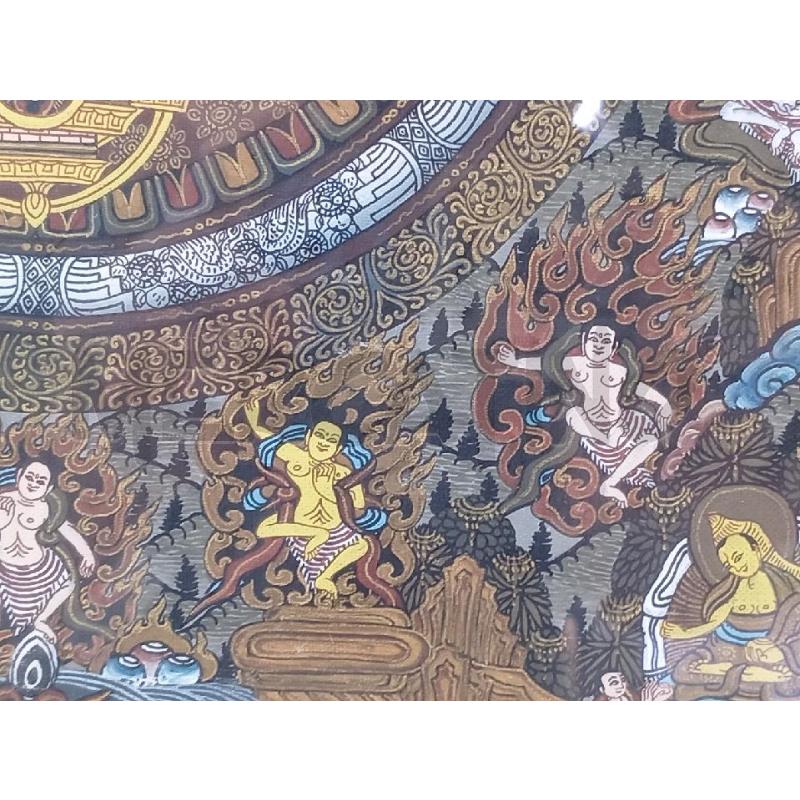 QUADRETTO VECCHIO DIPINTO SCENARIO BUDDA STILE INDIANO  | Mercatino dell'Usato Moncalieri bengasi 3