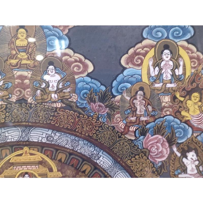 QUADRETTO VECCHIO DIPINTO SCENARIO BUDDA STILE INDIANO  | Mercatino dell'Usato Moncalieri bengasi 4