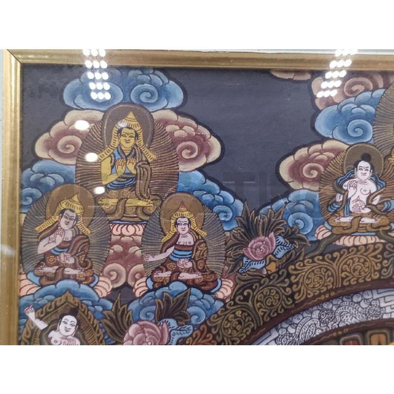 QUADRETTO VECCHIO DIPINTO SCENARIO BUDDA STILE INDIANO  | Mercatino dell'Usato Moncalieri bengasi 5
