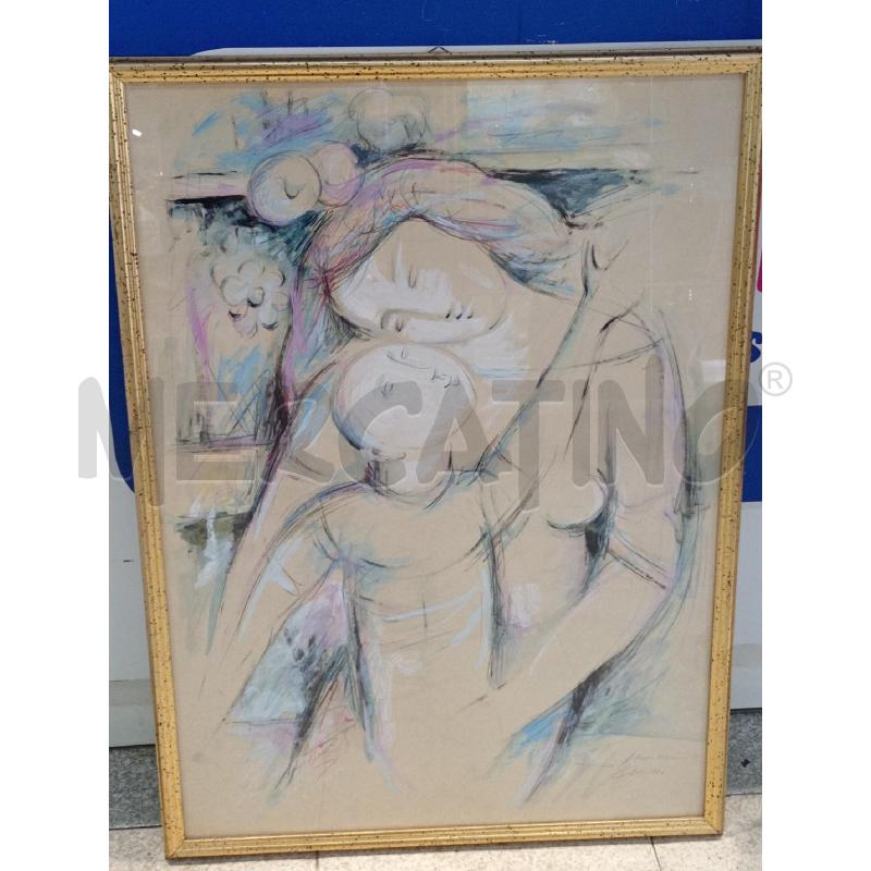 QUADRO ACQUARELLO MATERNITA CORINI  | Mercatino dell'Usato Moncalieri bengasi 1