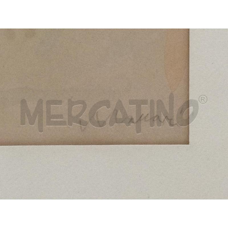 QUADRO ACQUARELLO MINO MACCARI SBIADITO CM 27 X 18  (45X37) | Mercatino dell'Usato Moncalieri bengasi 3