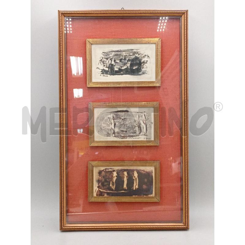 QUADRO ACQUARELLO TRIS S VAN BALDI  | Mercatino dell'Usato Moncalieri bengasi 1
