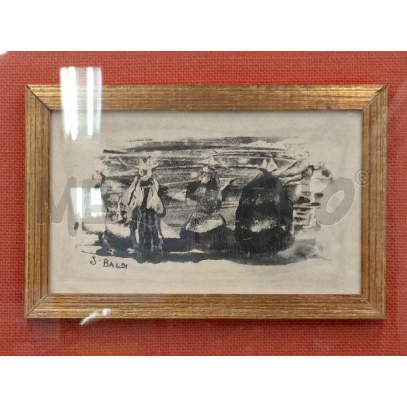 QUADRO ACQUARELLO TRIS S VAN BALDI  | Mercatino dell'Usato Moncalieri bengasi 4