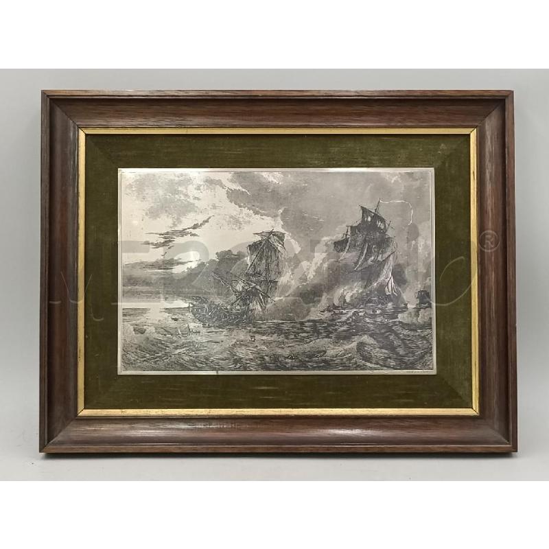 QUADRO ARGENTATO VELIERI 42X32 | Mercatino dell'Usato Moncalieri bengasi 1