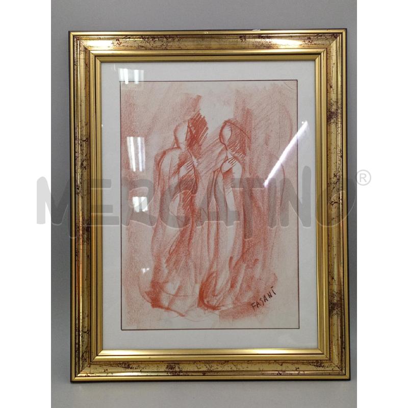 QUADRO ARTISTA FASANI VISTA COPPIA FIGGURE | Mercatino dell'Usato Moncalieri bengasi 1