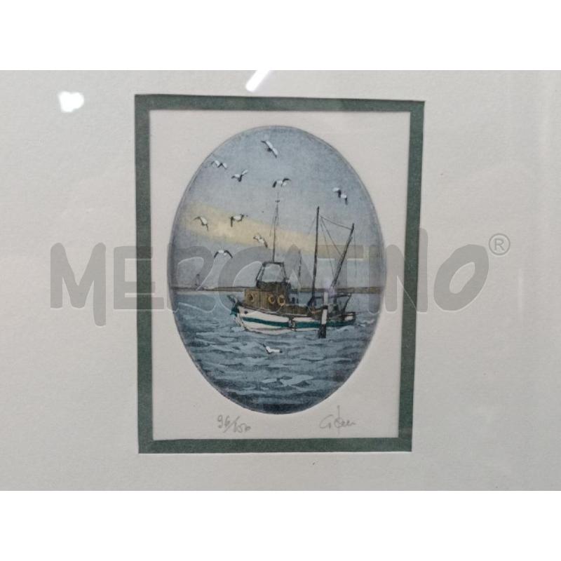 QUADRO CON DUE SCENE UNA DI MARE LALTRA LAGO NUMERATA | Mercatino dell'Usato Moncalieri bengasi 2