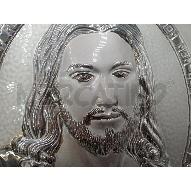 QUADRO DA APPOGGIO TAVOLO ARGENTONE CRISTO | Mercatino dell'Usato Moncalieri bengasi 2