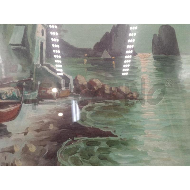 QUADRO DIPINTO OLIO SU TAVOLA A.COLUCCI VISTA MARE | Mercatino dell'Usato Moncalieri bengasi 3