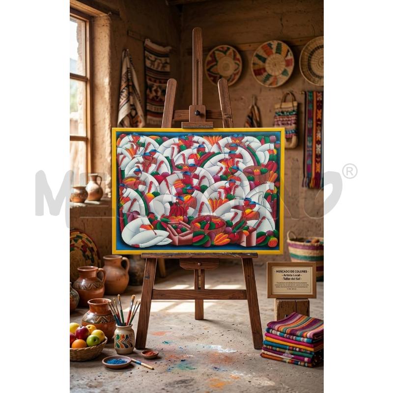 QUADRO ETNICO DIPINTO SU TELA  BOSSICOZ LAVORATRICI 74X103.5 | Mercatino dell'Usato Moncalieri bengasi 1