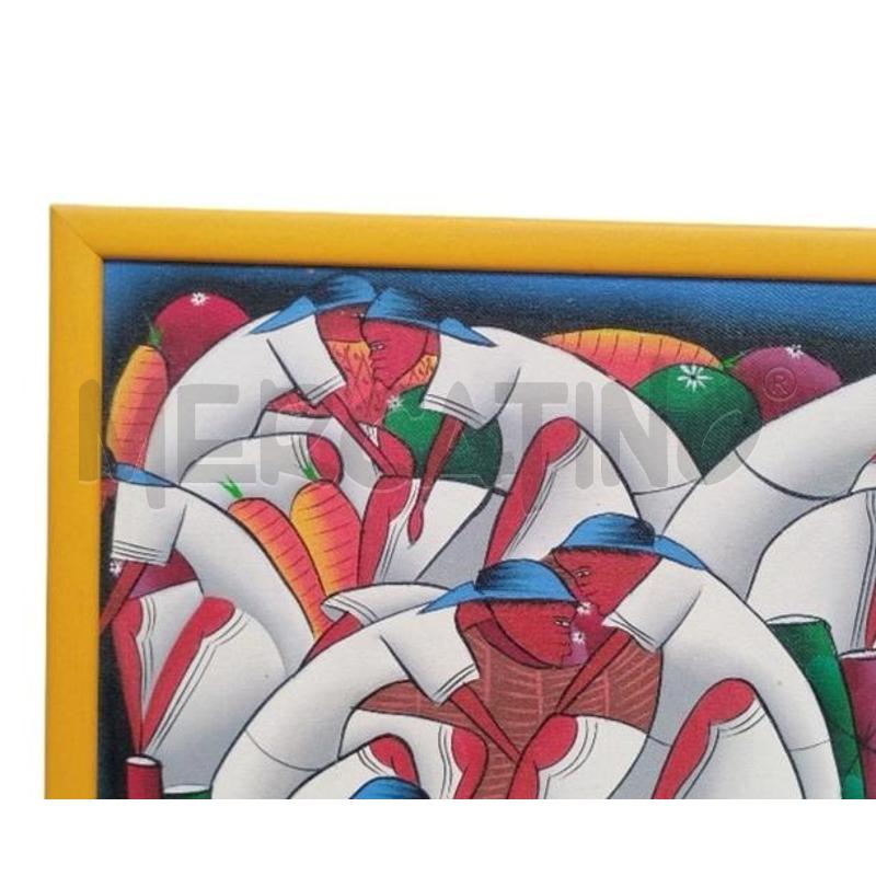 QUADRO ETNICO DIPINTO SU TELA  BOSSICOZ LAVORATRICI 74X103.5 | Mercatino dell'Usato Moncalieri bengasi 4