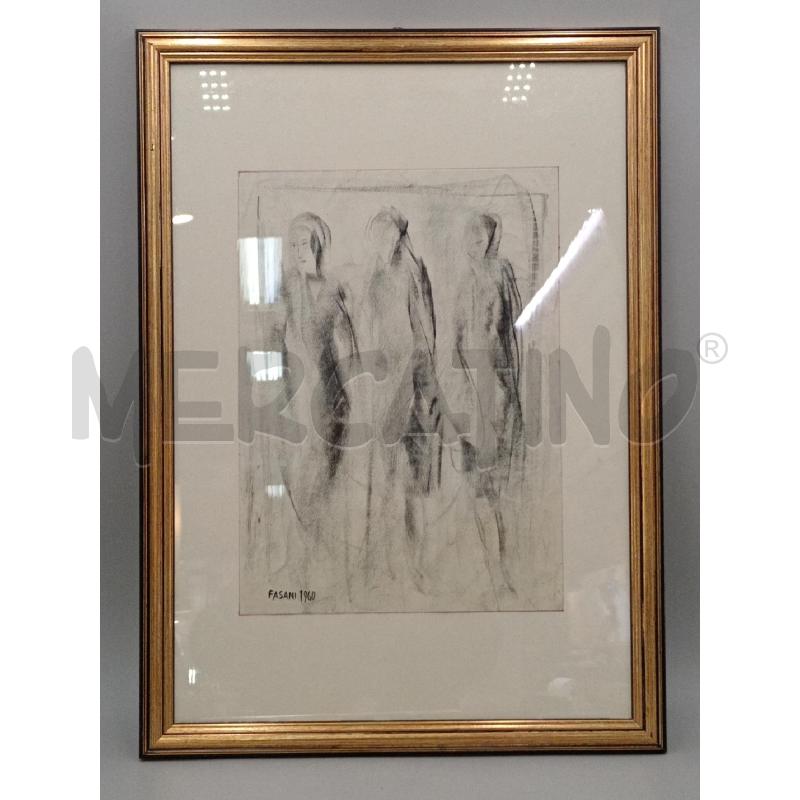 QUADRO FASANI 1960 VISTA PERSONE ASTRATTE | Mercatino dell'Usato Moncalieri bengasi 1