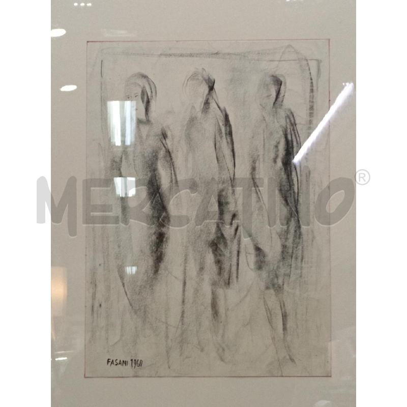 QUADRO FASANI 1960 VISTA PERSONE ASTRATTE | Mercatino dell'Usato Moncalieri bengasi 2