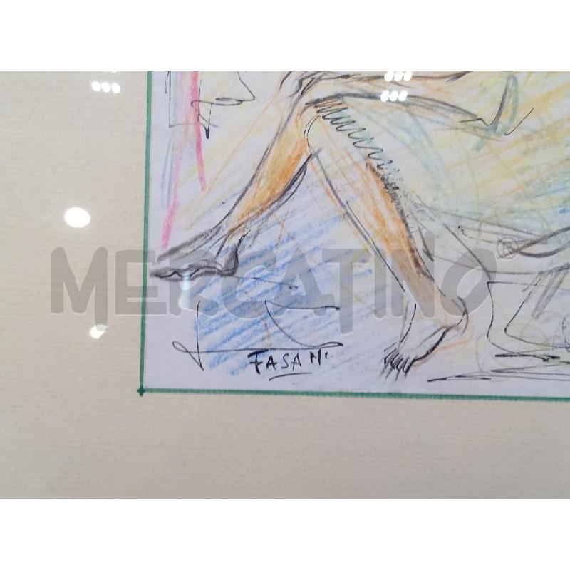 QUADRO FASANI DONNA SEDUTA GAMBE COCIATE | Mercatino dell'Usato Moncalieri bengasi 2