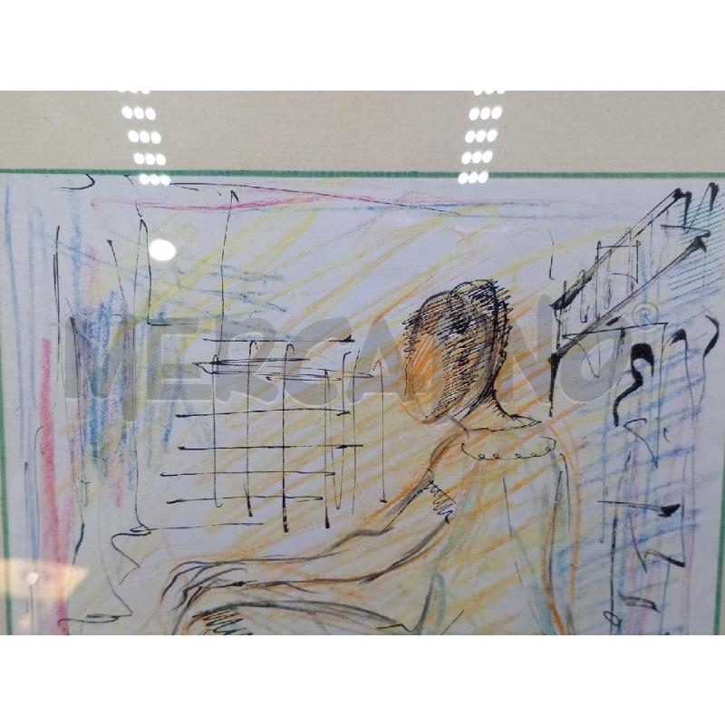 QUADRO FASANI DONNA SEDUTA GAMBE COCIATE | Mercatino dell'Usato Moncalieri bengasi 3