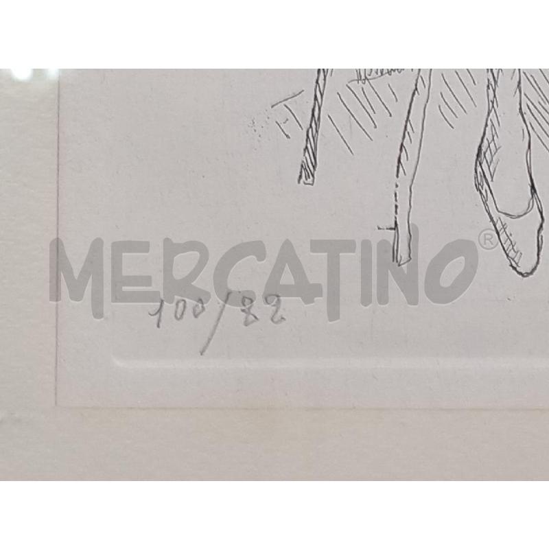 QUADRO GERMANO SARTELLI SERIGRAFIA MAMMA CON FIGLI SULA PANCCHINA | Mercatino dell'Usato Moncalieri bengasi 3