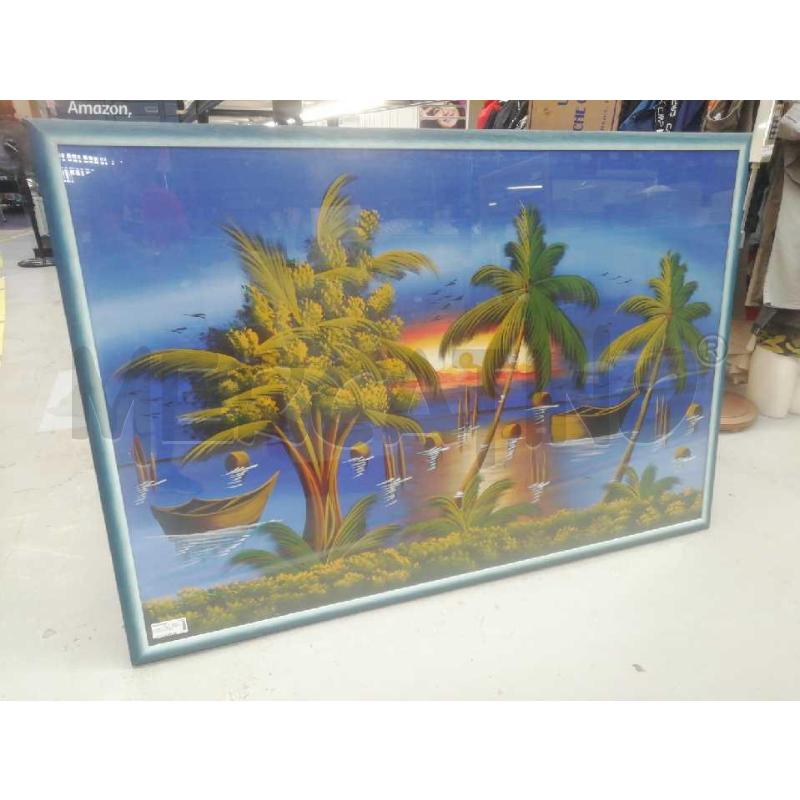 QUADRO GIGANTE PAESAGGIO ESOTICO PALME | Mercatino dell'Usato Moncalieri bengasi 1