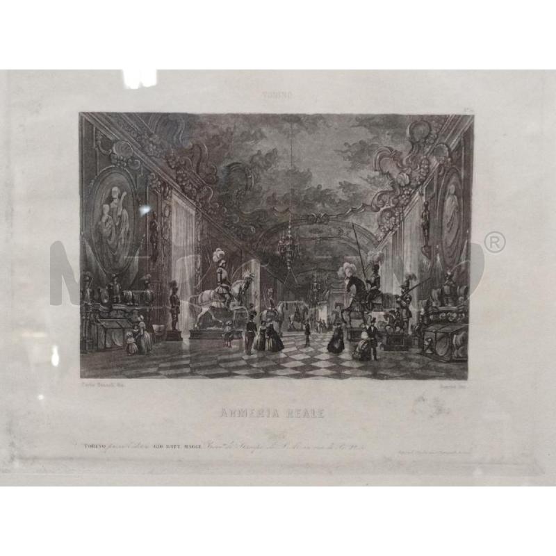 QUADRO INCISIONE ARMERIA REALE CARLO BOSSOLI | Mercatino dell'Usato Moncalieri bengasi 2