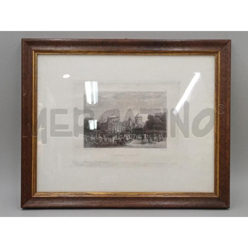 QUADRO INCISIONE GIARDINO PUBBLICO CARLO BOSSOLI | Mercatino dell'Usato Moncalieri bengasi 1