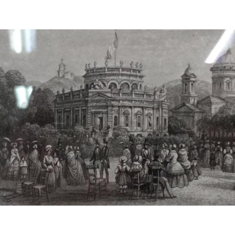 QUADRO INCISIONE GIARDINO PUBBLICO CARLO BOSSOLI | Mercatino dell'Usato Moncalieri bengasi 3