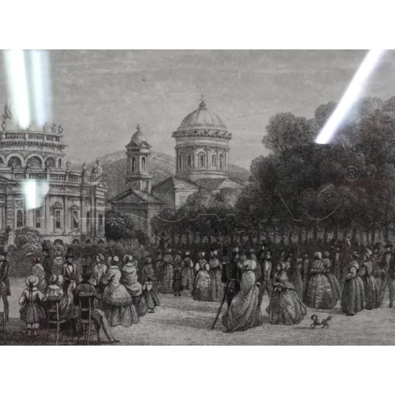 QUADRO INCISIONE GIARDINO PUBBLICO CARLO BOSSOLI | Mercatino dell'Usato Moncalieri bengasi 4