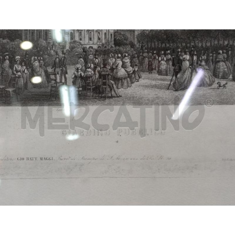 QUADRO INCISIONE GIARDINO PUBBLICO CARLO BOSSOLI | Mercatino dell'Usato Moncalieri bengasi 5