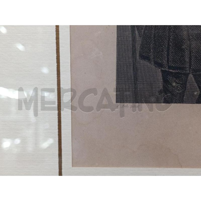 QUADRO INCISIONE SU LASTRA ACCIAIO F.BOL | Mercatino dell'Usato Moncalieri bengasi 2