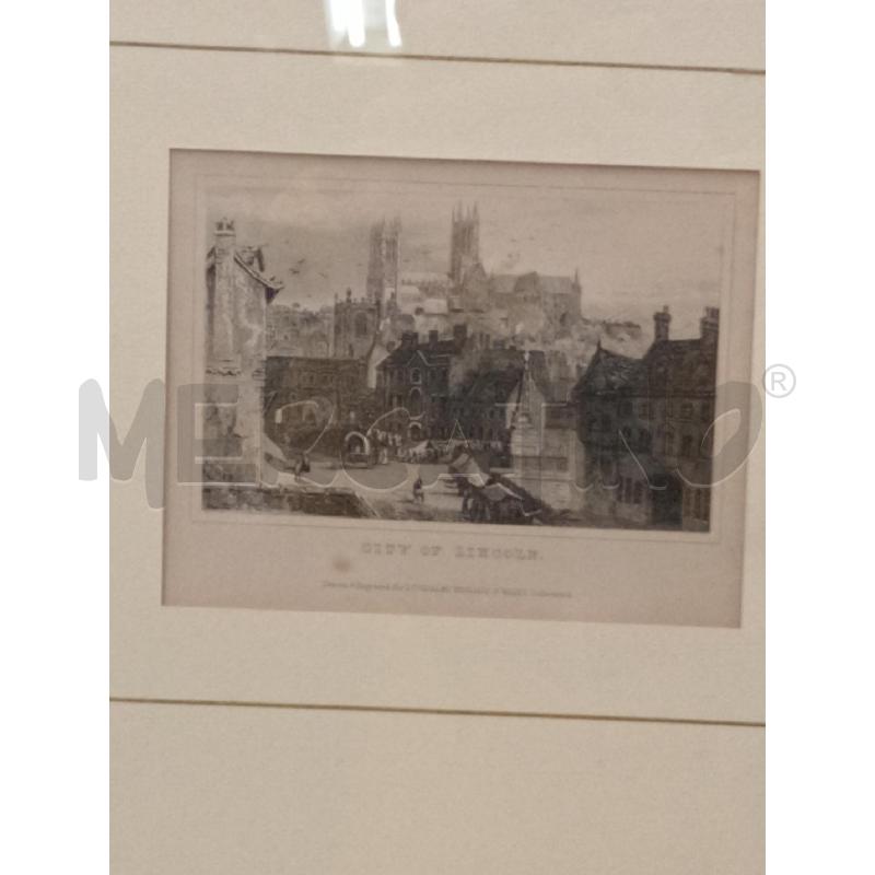 QUADRO INCISIONE SU LASTRA CITY OF LINCOLN | Mercatino dell'Usato Moncalieri bengasi 2