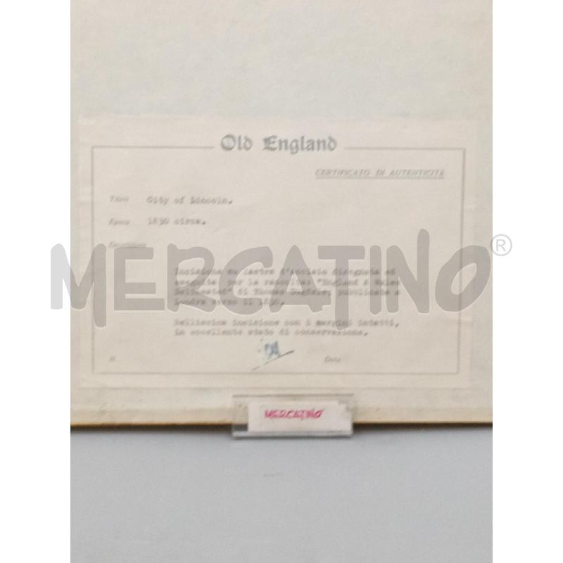 QUADRO INCISIONE SU LASTRA CITY OF LINCOLN | Mercatino dell'Usato Moncalieri bengasi 3