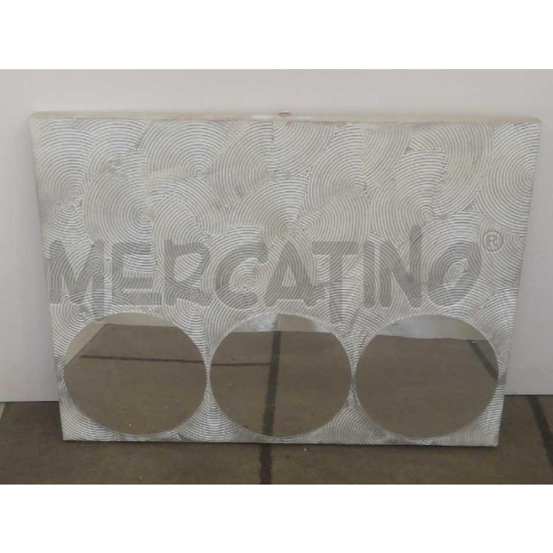 QUADRO LASTRA LEGNO C/3 SPECCHI CIRCOLARI CAD  | Mercatino dell'Usato Moncalieri bengasi 1