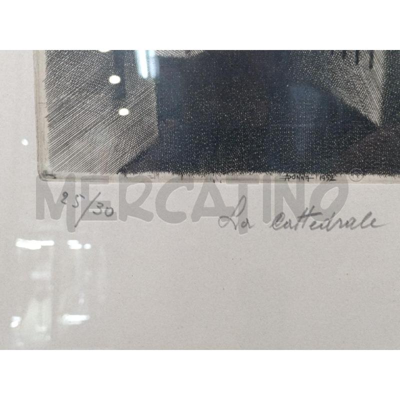 QUADRO LA CATTEDRALE ARMANDO DONNA 1952 | Mercatino dell'Usato Moncalieri bengasi 3