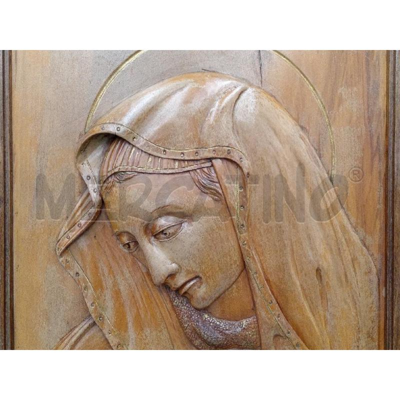 QUADRO LEGNO SCOLPITO MADONNA | Mercatino dell'Usato Moncalieri bengasi 2