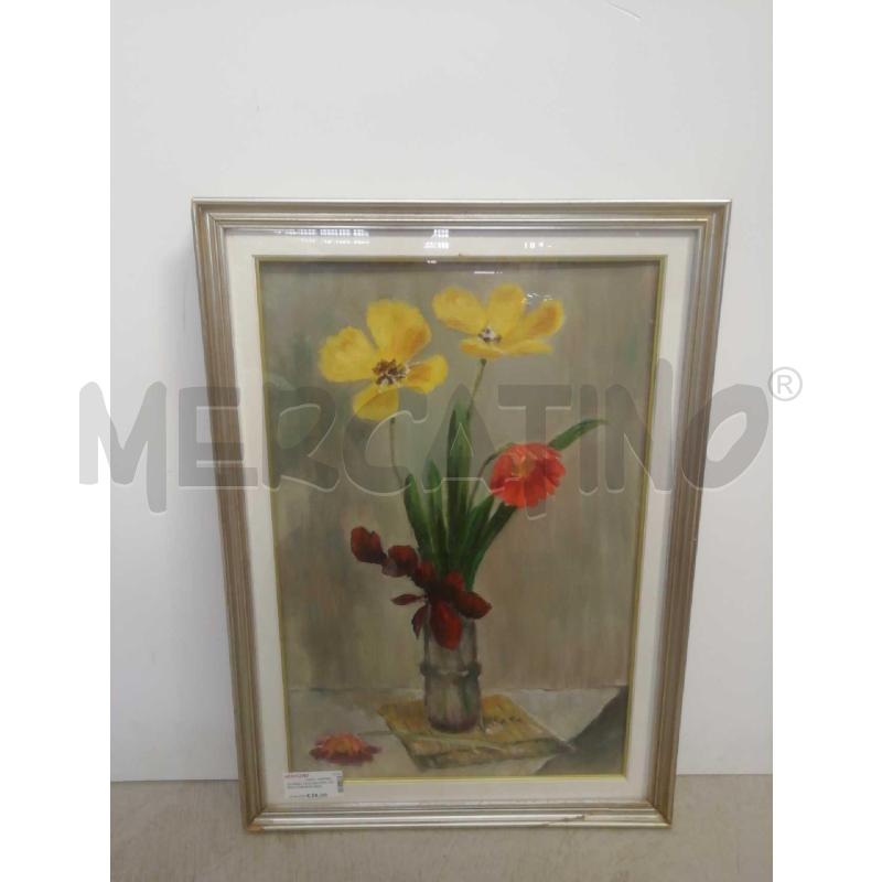 QUADRO OLIO NATURA MORTA CORNICE GRIGGIA | Mercatino dell'Usato Moncalieri bengasi 1