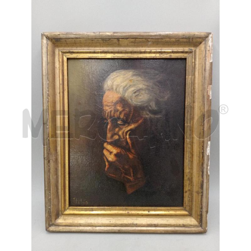 QUADRO OLIO SU TAVOLA VECCHIA PENSANTE ARTUS | Mercatino dell'Usato Moncalieri bengasi 1