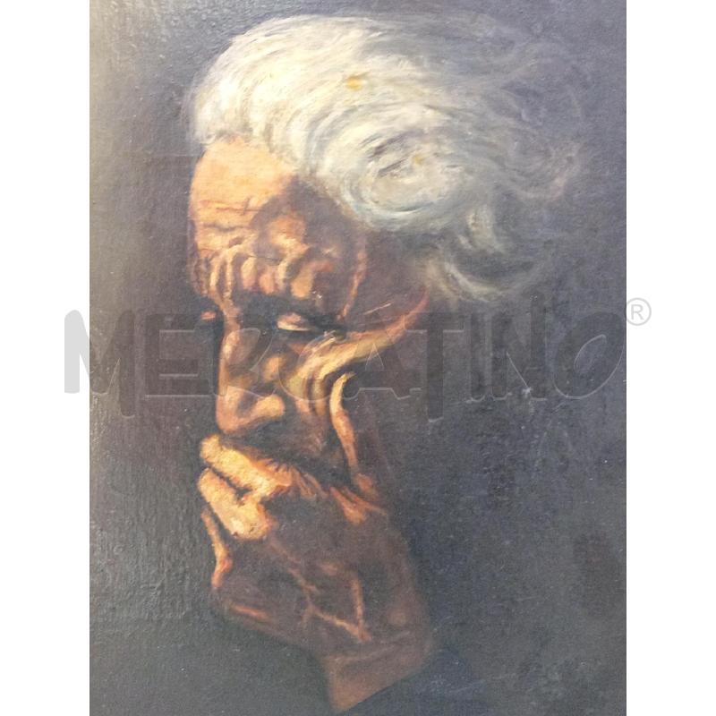 QUADRO OLIO SU TAVOLA VECCHIA PENSANTE ARTUS | Mercatino dell'Usato Moncalieri bengasi 2