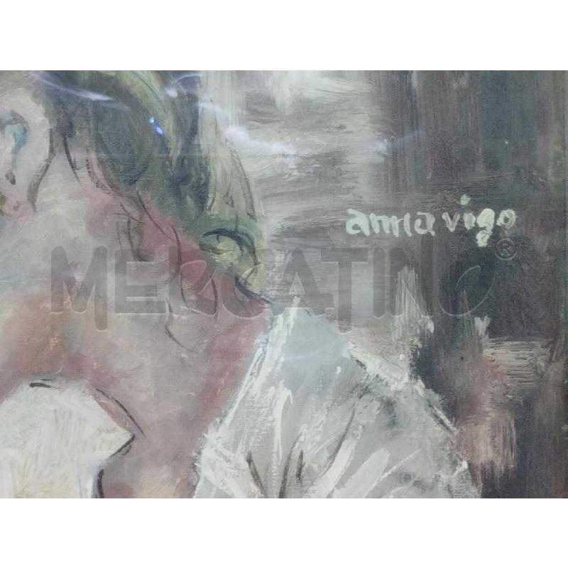 QUADRO OLIO SU TELA ANNA VIGO AUTORITRATTO | Mercatino dell'Usato Moncalieri bengasi 3