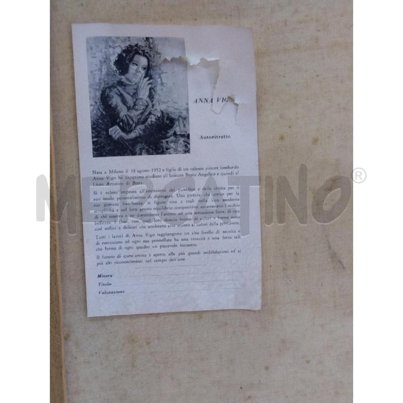 QUADRO OLIO SU TELA ANNA VIGO AUTORITRATTO | Mercatino dell'Usato Moncalieri bengasi 5