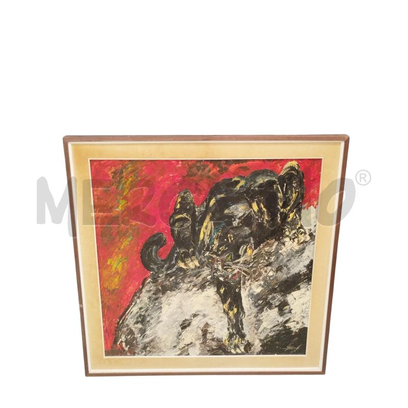 QUADRO OLIO SU TELA ESPRESSIONISMO ASTRATTO  | Mercatino dell'Usato Moncalieri bengasi 2
