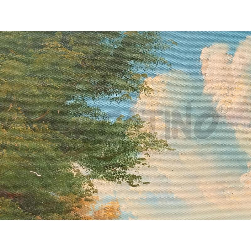 QUADRO OLIO SU TELA PAESAGGIO AGRESTE  | Mercatino dell'Usato Moncalieri bengasi 3