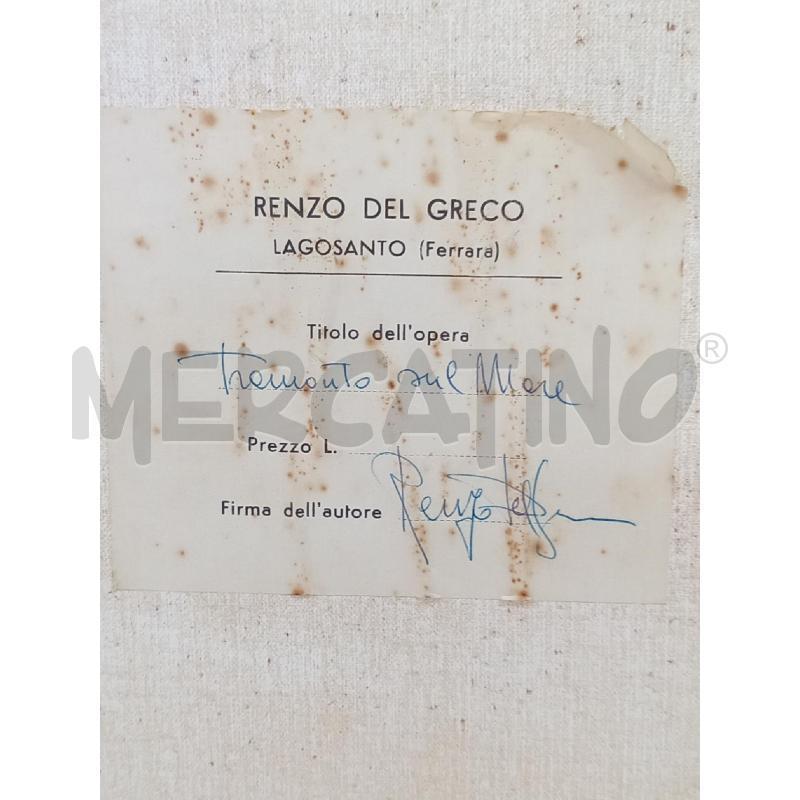 QUADRO OLIO SU TELA RENZO DEL GRECO  | Mercatino dell'Usato Moncalieri bengasi 4