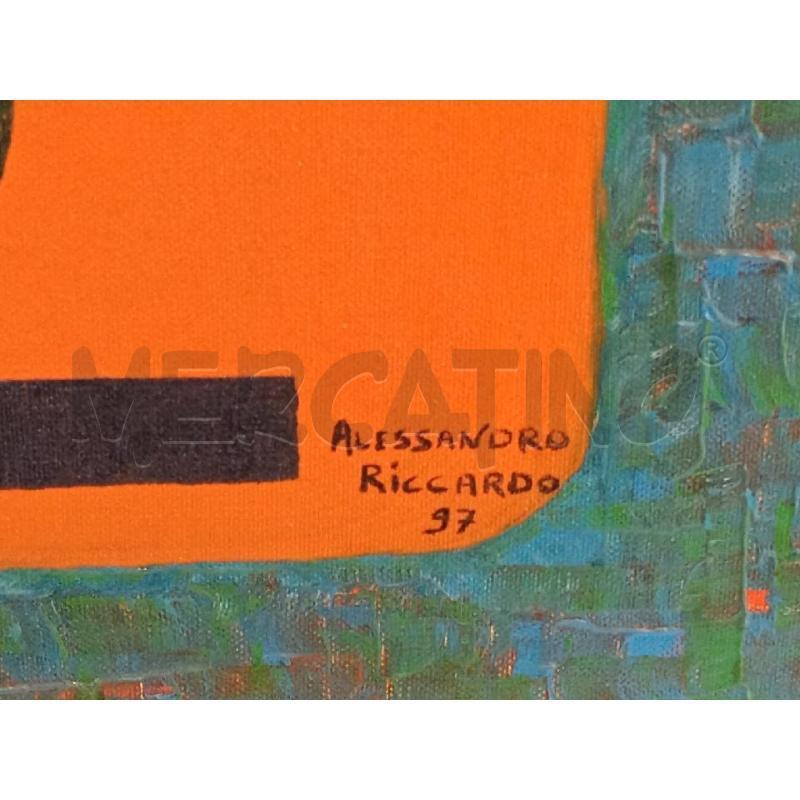 QUADRO OLIO SU TELA TECNICA MISTA  | Mercatino dell'Usato Moncalieri bengasi 3