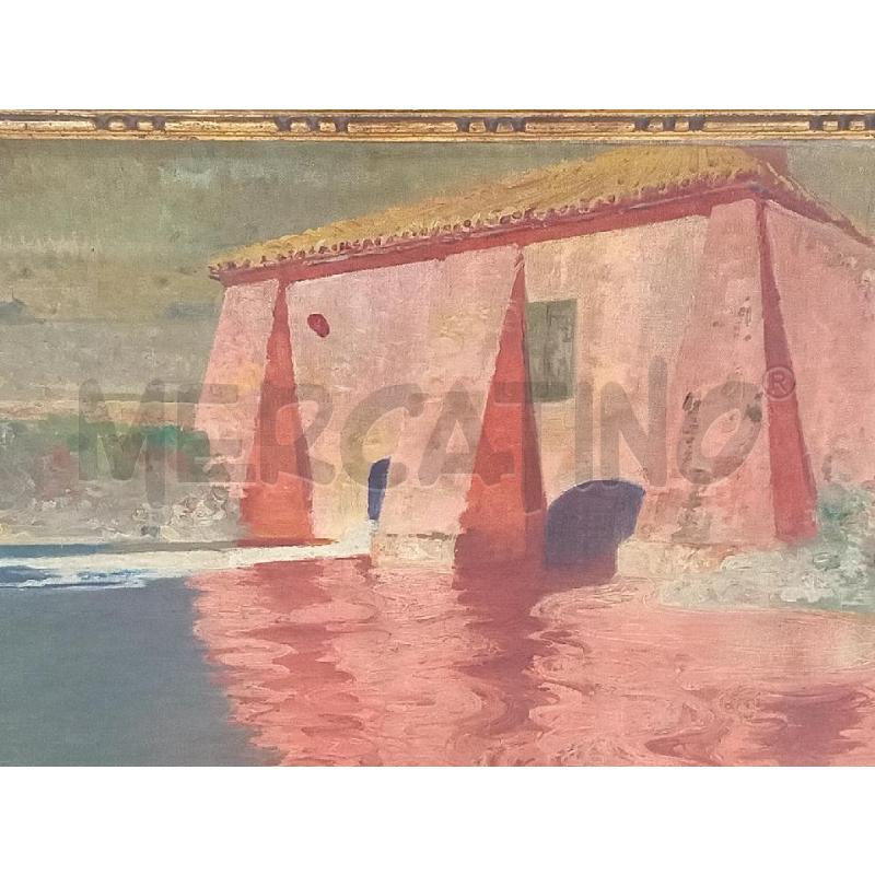 QUADRO OLIO SU TELA TERRACINA SCORCIO CM 85 X 71 | Mercatino dell'Usato Moncalieri bengasi 2