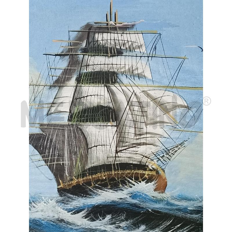 QUADRO OLIO SU TELA VELIERI 66X88 | Mercatino dell'Usato Moncalieri bengasi 2