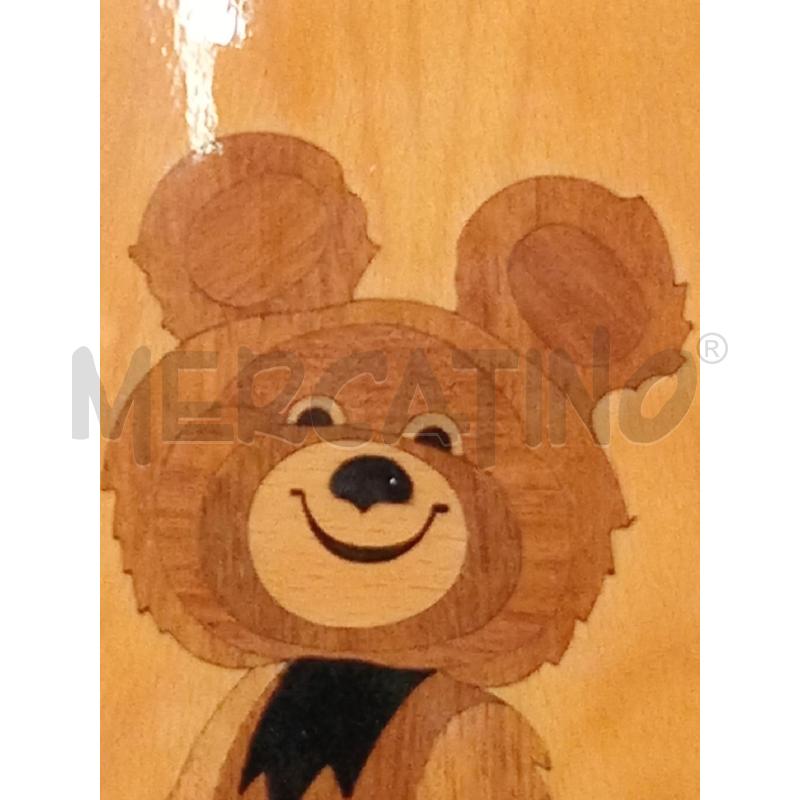 QUADRO PICCOLA LEGNO CON ORSO OLIMPIADI | Mercatino dell'Usato Moncalieri bengasi 3