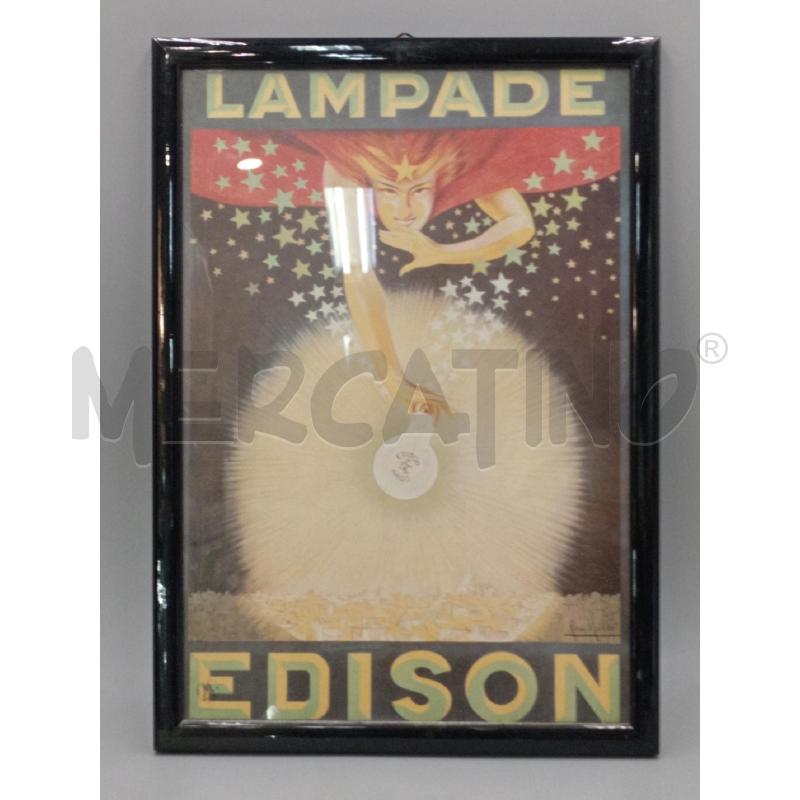 QUADRO PUBBLICITARIO LAMPADE EDISON | Mercatino dell'Usato Moncalieri bengasi 1
