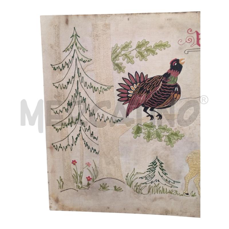 QUADRO RICAMATO A MANO WEIDMAMS CERVO E ALTRI ANIMALI | Mercatino dell'Usato Moncalieri bengasi 3