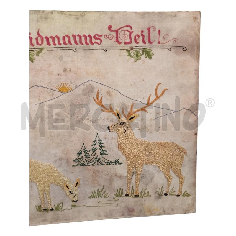 QUADRO RICAMATO A MANO WEIDMAMS CERVO E ALTRI ANIMALI | Mercatino dell'Usato Moncalieri bengasi 4