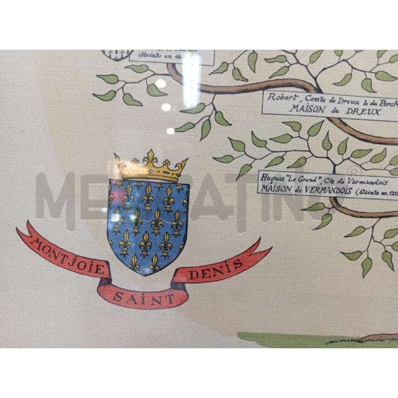 QUADRO STAMPA ALBERO GENEALOGICO DES CAPETIENS | Mercatino dell'Usato Moncalieri bengasi 3